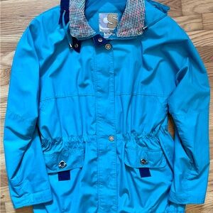 Vintage 80s/90s Blue, Houndstooth Current Seen Field Jacket Size Medium